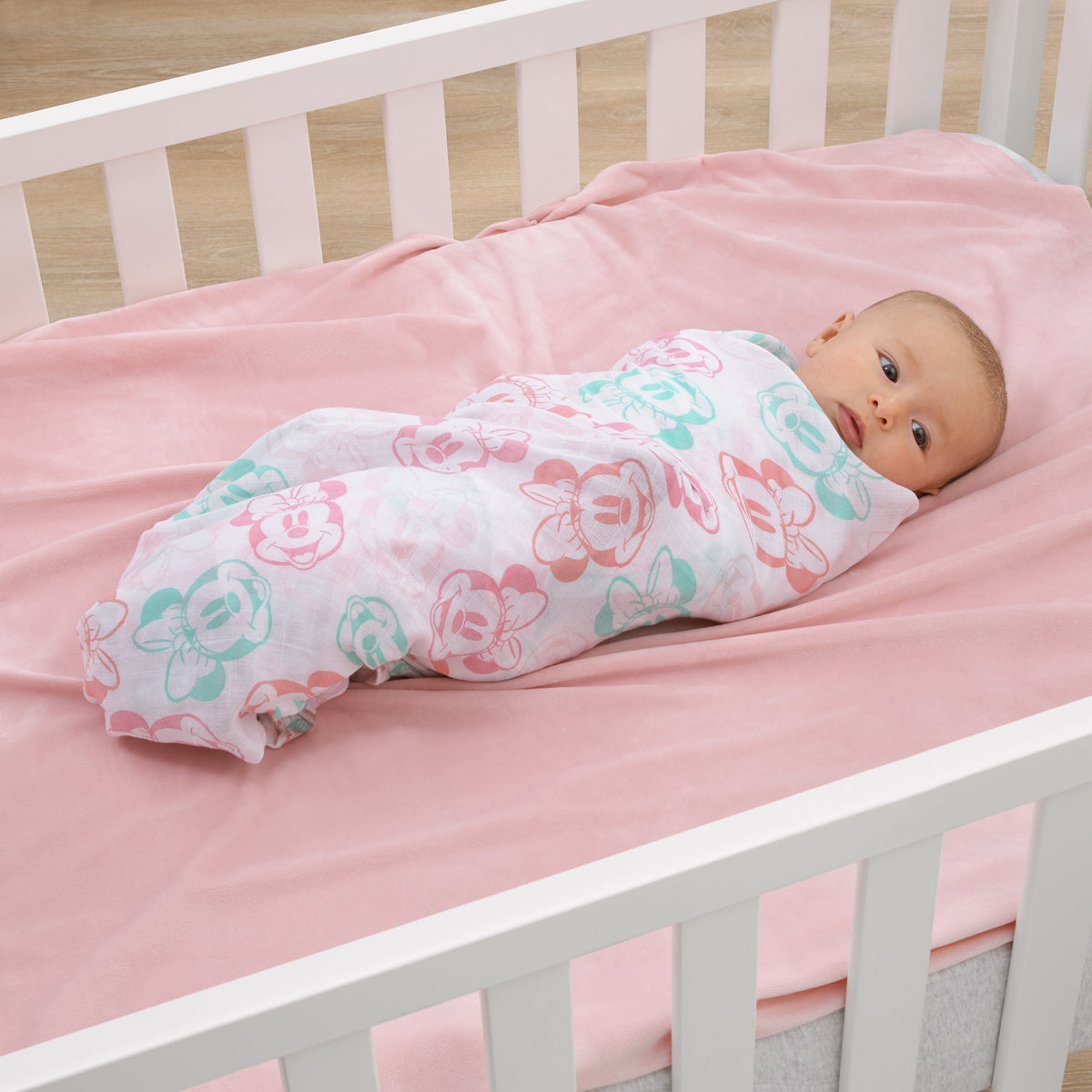 Minnie Mouse Muslin Swaddle Blankets — 3 Piece Set