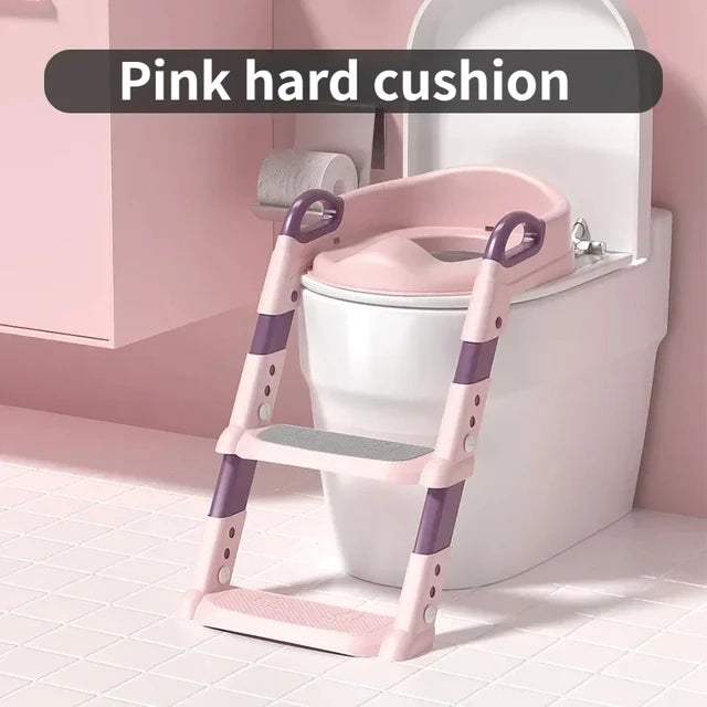 Kids Stair-Style Potty Training Toilet with Step Stool
