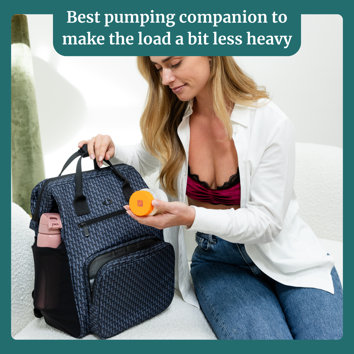 Idaho Jones Chertsey Breast Pump Bag Backpack - Hands-Free, Fits Large Pumps