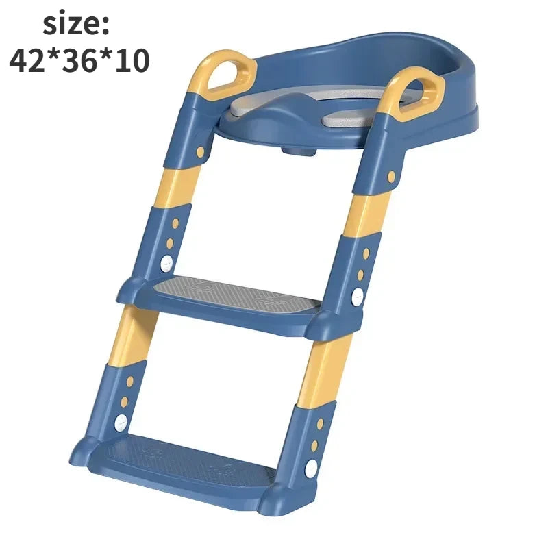Kids Stair-Style Potty Training Toilet with Step Stool