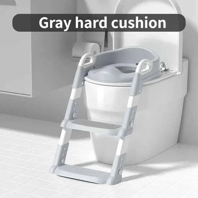 Kids Stair-Style Potty Training Toilet with Step Stool