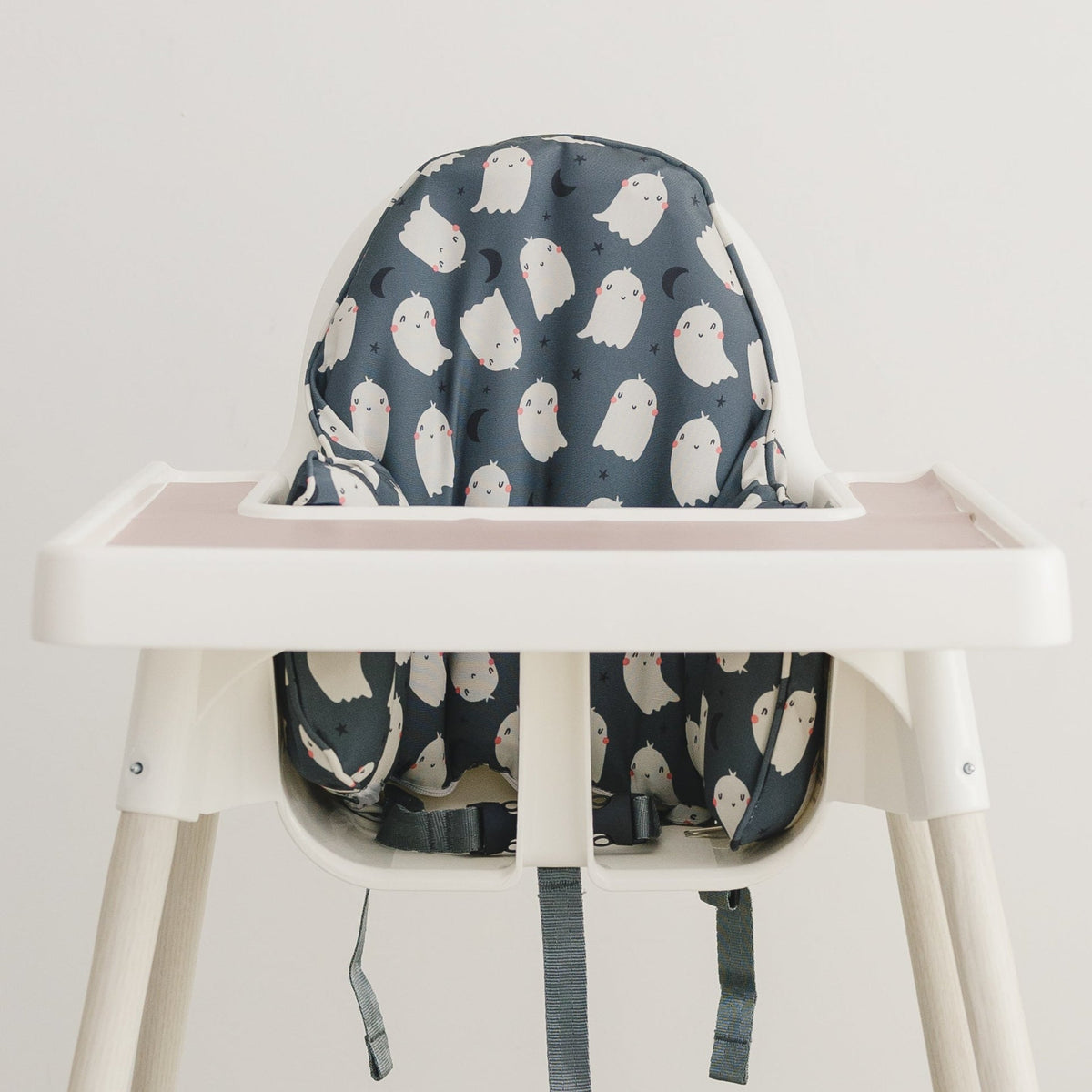 Black Ghost Print Antilop Highchair Cushion Cover