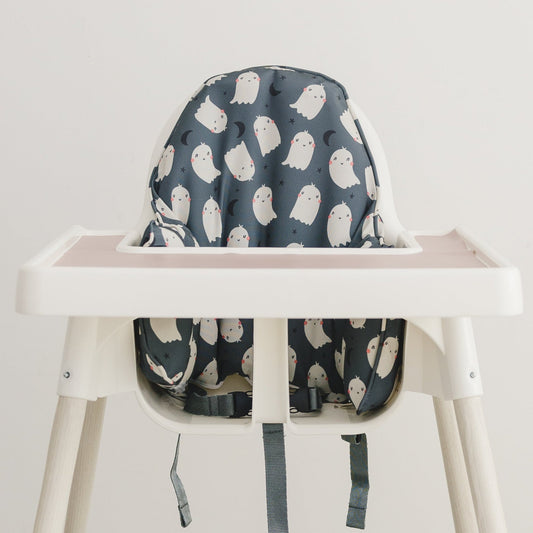 Black Ghost Print Antilop Highchair Cushion Cover