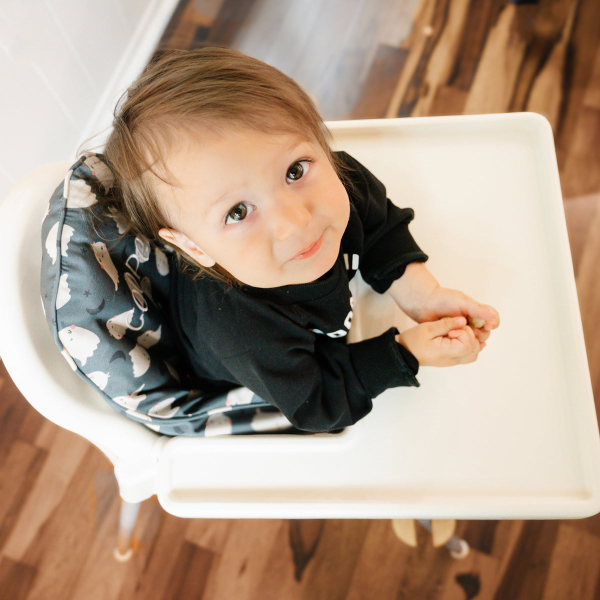 Black Ghost Print Antilop Highchair Cushion Cover