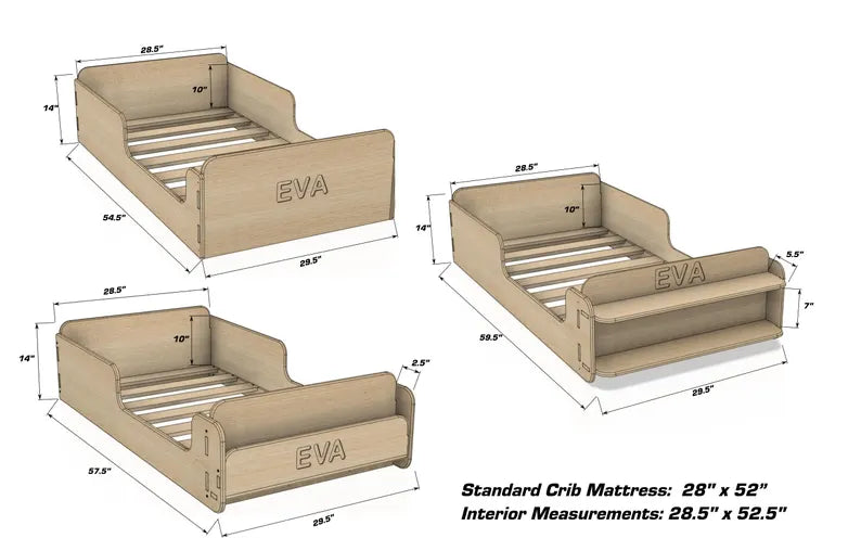 EVA Montessori Toddler Floor Bed – Baltic Birch