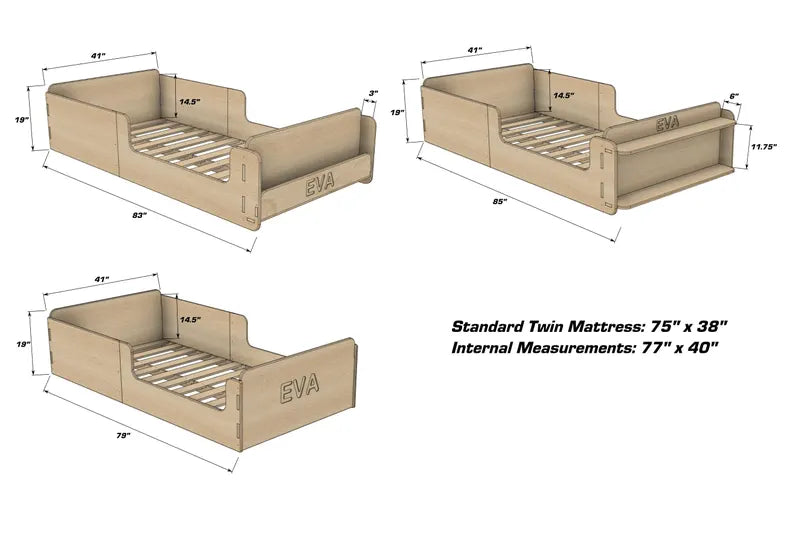 EVA Montessori Toddler Floor Bed – Baltic Birch