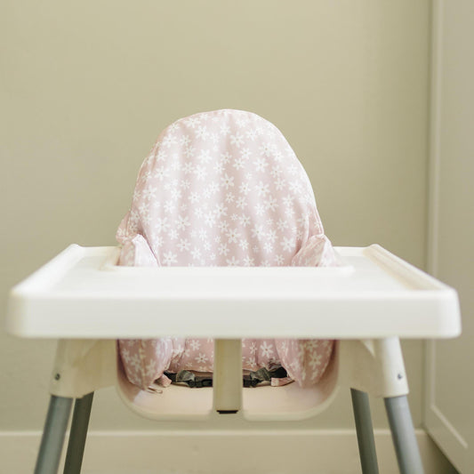 Little Joy Co. Pink Floral Wipeable Cushion Cover for IKEA Antilop Highchair