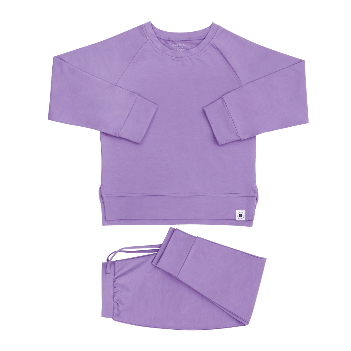 Purple Lily Crew Neck Jogger Set